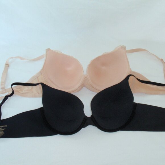 Lot of 2 Vince Camuto Rachel Zoe Bras 36B Leopard Smooth T-shirt Lace Tan - Picture 15 of 16